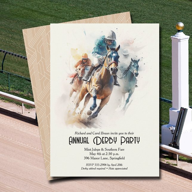 Convite Derby Horse e Jockey Party (Racehorses and Jockeys Derby Party Invitations - INSTANT DOWNLOAD and/or PRINTED or both!)