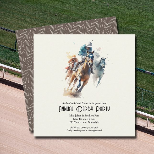 Convite Derby Horses e Jockeys Party (Racehorses and Jockeys Derby Party Invitations - INSTANT DOWNLOAD and/or PRINTED or both!)