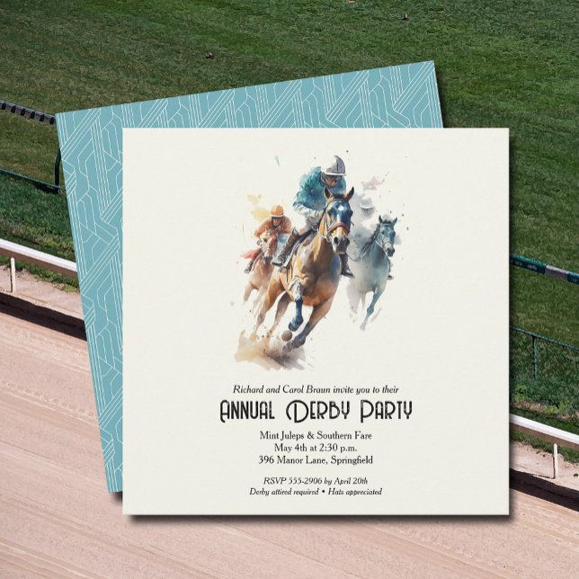 Convite Derby Horses e Jockeys Party (Racehorses and Jockeys Derby Party Invitations - INSTANT DOWNLOAD and/or PRINTED or both!)