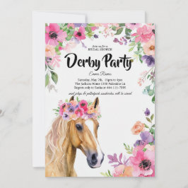 Convite  Derby Party Bridal Shower Invitation with Floral 