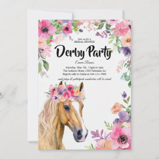 Convite  Derby Party Bridal Shower Invitation with Floral 