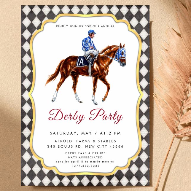 Convite Derby Party Invitation (Criador carregado)