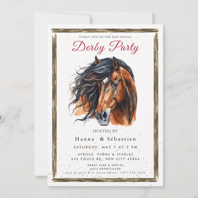 Convite Derby Party Invitation (Frente)