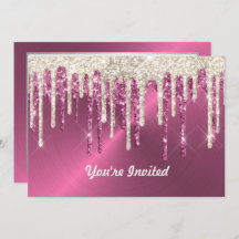 Derramamento de brilho de metal rosa moderno no An