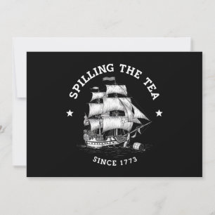 Convite Derramamento Do Chá Desde 1773 Engraçado 4 De Julh