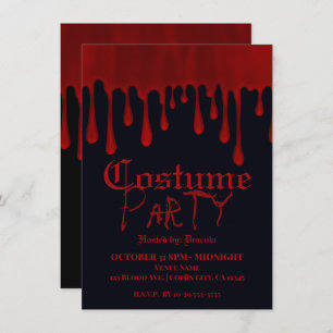 Convite Derrubando o Red Satin Derrubando o Sangue Festa d