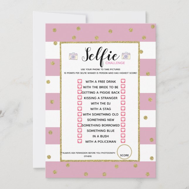 Convite Desafio de selfie jogo (Frente)