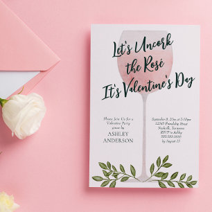 Convite Desarrolhe a Festa do Dia dos Namorados com Vinho 