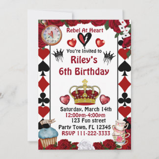 Convite Descendants rise of red custom birthday invitation