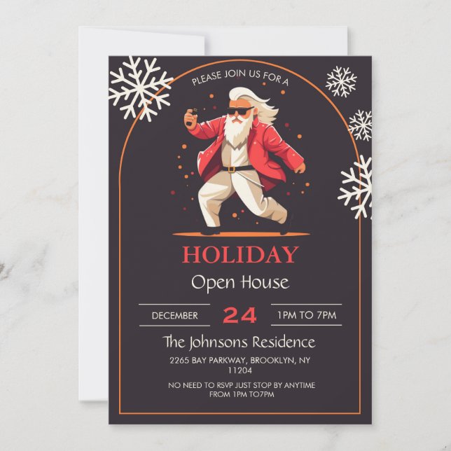 Convite Desco Dancing Santa Claus (Frente)