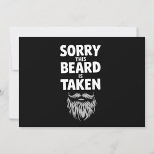 Convite Desculpe Esta Barba Está Ocupada Casais do Dia de