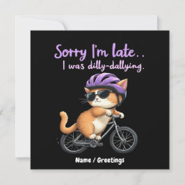 Convite Desculpe-me por estar atrasado, eu estava matando