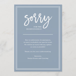 Convite Desculpe o Inconveniente   Cancelamento ou Adiamen