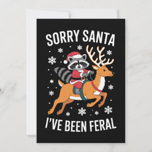 Convite Desculpe Papai Noel Eu Fui Feral Natal Guaxinim Xm