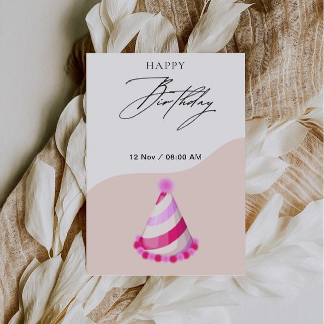 Convite Desejando-lhe felicidade, amor e sucesso, (Wishing you happiness, love, and success, invitation)