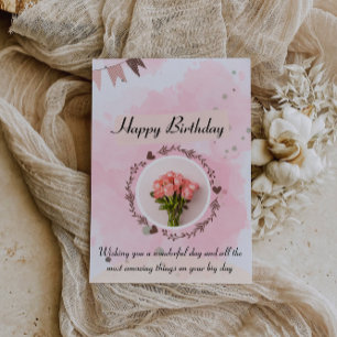 Convite Desejando-lhe felicidade, amor e sucesso