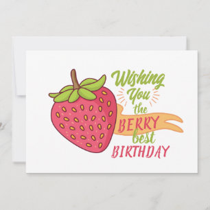 Convite Desejando seu melhor aniversário de fruta