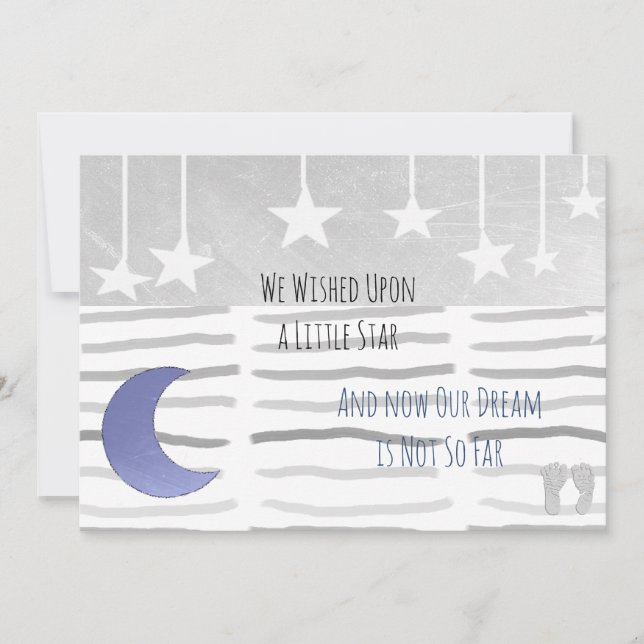 Convite Desejávamos um Chá de fraldas de Star Boy (Frente)