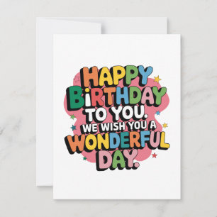 Convite Desejos Coloridos de Aniversário