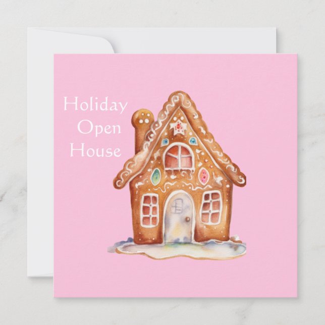 Convite Desejos de Casa de Gengibre (Frente)