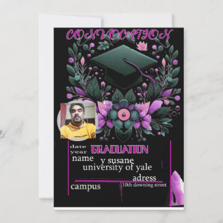 Convite desejos de graduação