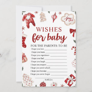 Convite Desejos de Natal de Inverno em Aquarela para o Beb