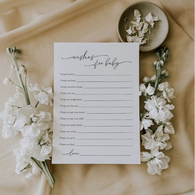 Convite Desejos Mínimos Modernos Do Chá de fraldas Para A  (Criador carregado)