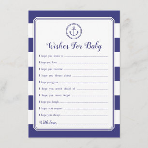 Convite Desejos náuticos do chá de fraldas da âncora pa