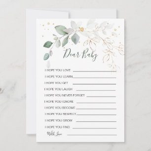 Convite Desejos para Jogo de Chá de Folhagem Dourada para 