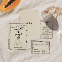 Desenho à Mão Retro Divertido Única Excêntrica Cas