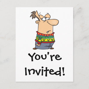 Convite desenho animado de natal feio