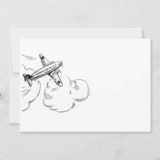 Convite Desenho antiquado do avião