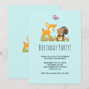 Convite Desenho de Animação de Aniversário de Criaturas da