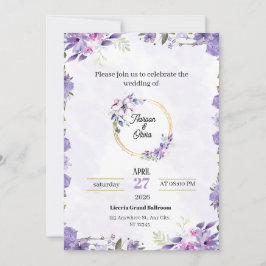 Convite Desenho de Casamento Elegante