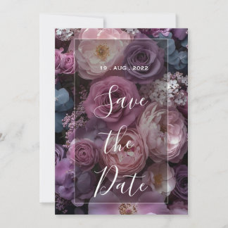 Convite desenho de casamento floral borgonha com rico vinh
