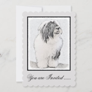 Convite Desenho de Collie com Manteiga - Arte Cão Origina