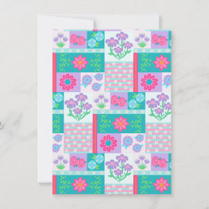 Convite Desenho de Flores Vibrantes em Flor