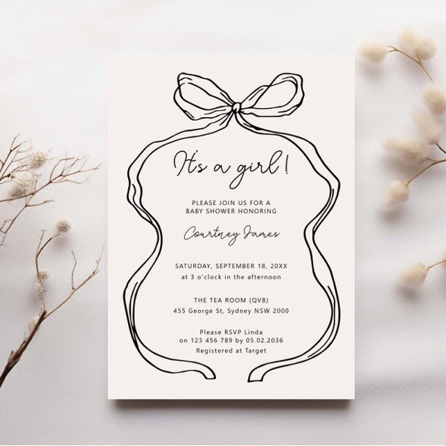 Convite Desenho de Mão Whimsical é um chá de fraldas de me (Criador carregado)