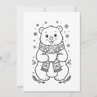 Convite desenho de natal para colorir crianças