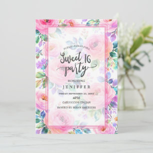 Convite Desenho de Nome Personalizado Boho Floral do Nasce
