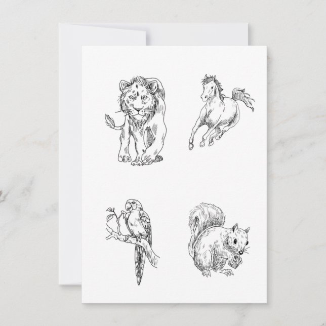 Convite Desenho de Páginas de Coloração para crianças (Frente)