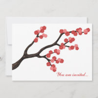 Desenho de ramo de flor de cerejeira japonesa em r