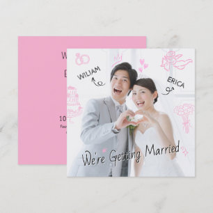 Convite Desenho desenhado de mão com clipe de foto de casa