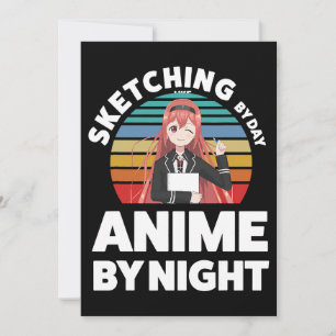 Convite Desenho do dia Anime da noite Anime