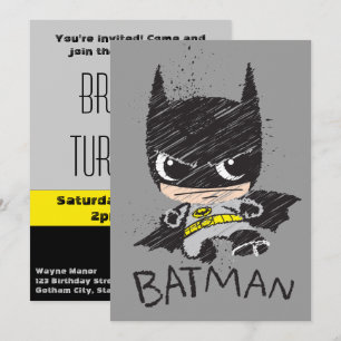 Convite Desenho do Mini Classic Batman