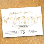 Convite Desenho Dourado de Flor Selvagem Bridesmaids Lunch<br><div class="desc">Madrinhas Luncheon convite para flores silvestres com borda dourada de flor silvestre. Simples e delicado, este design floral apresenta flores silvestres douradas, esboçadas em uma arte de linhagem dourada. Bridesmaids Luncheon é escrito em tipografia feminina e o modelo de convite está pronto para você personalizar. Por favor, navegue na minha...</div>
