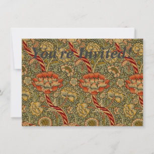 Convite Desenho Floral em Damask de William Morris Wandle 
