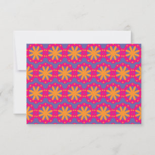 Convite Desenho Floral Geométrico Ousado