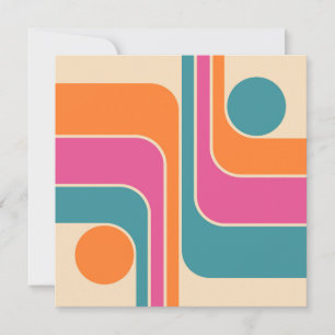 Convite Desenho Geométrico Mod Retro