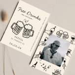Convite Desenho manual Quirky FunnyFree Drinks aniversário<br><div class="desc">Desenho manual Quirky FunnyFree Drinks aniversário de 30 anos</div>